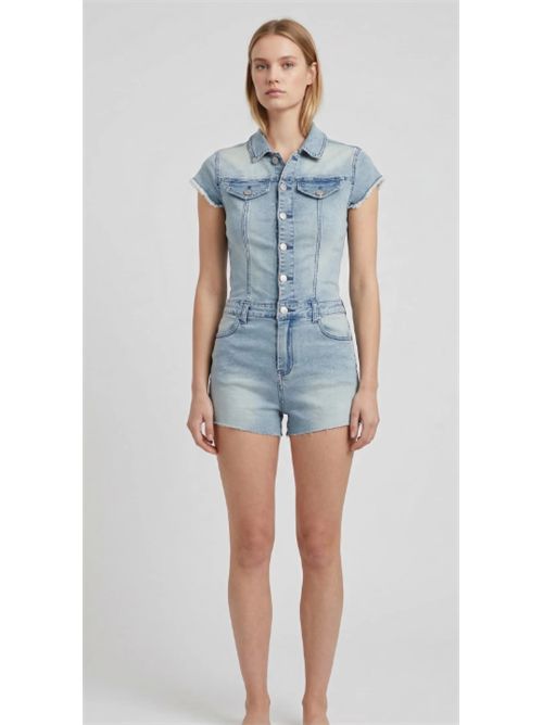 Tuta Denim Shorts Slim Fit  Manica Corta - Vita Definita - Stile Casual Estivo Met Met | M12 T21L939V.UNICA